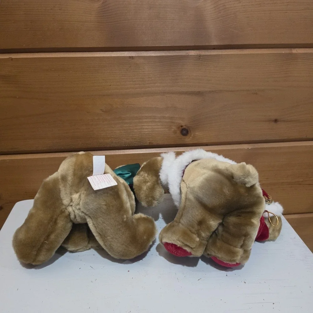 Bundle of 2 Godiva Holiday Christmas Plush Bears 2000 & 2001 10